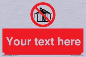 Custom prohibition do not cross barrier